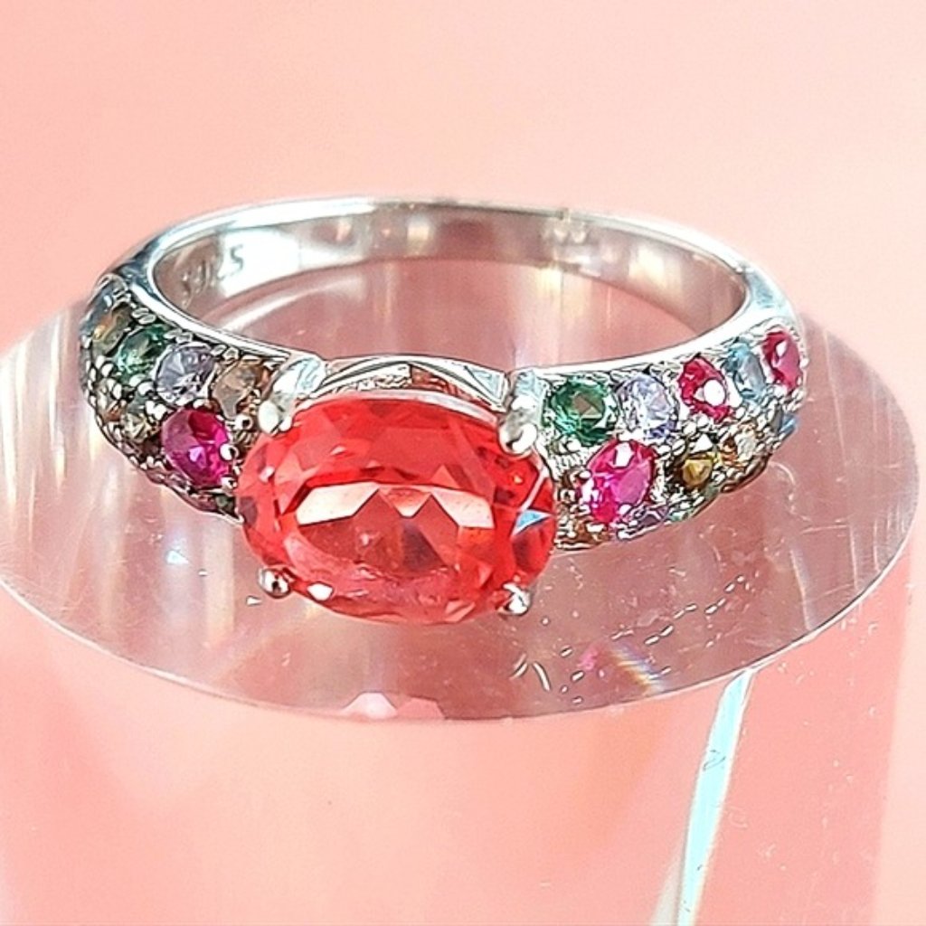 Paputta Doublet Quartz (Rose Quartz Doublet) 925 Sterling Silver Sz 7.5
